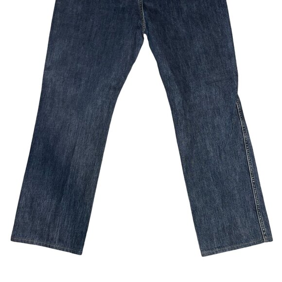 J Peterman Straight Leg Jeans Mens 38 31 Medium Wash Pockets Logo Denim Blue - Picture 7 of 8